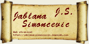 Jablana Simončević vizit kartica